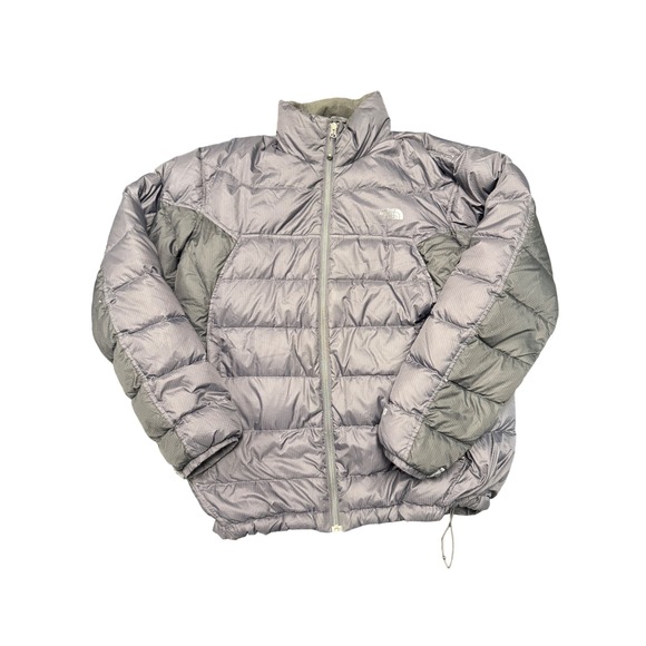 The North Face 600 Fill Down Puffer Jacket Mens XL Tall Gray Light Insulated GUC